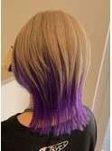 ツートンカラー,ミルクティーベージュ,パープル【草加】