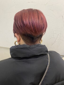 モリオ フロム ロンドン 成増店 【morio成増/一戸】刈り上げショートピンクラベンダー