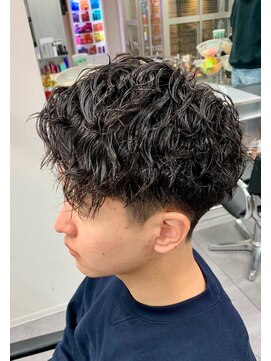 ジーニー 新百合ヶ丘(Genie) ダークアッシュニュアンスパーマ韓国マッシュベリーショート