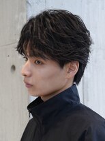 テン 心斎橋(tenn.)&nbsp;難波シャドウパーマメンズマッシュウルフカット波巻きパーマ色気