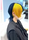 デザインカラー/派手髪/イエローカラー/青髪/ブルーカラー