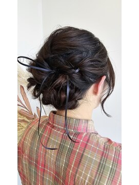 アンジュール 編み込みUPスタイル