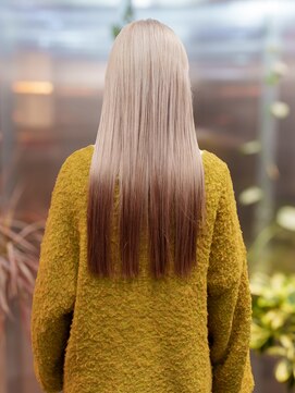 ミルクティーベージュ　ブラウン　エンドカラー