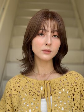 シア 春日部店(SHEER) ミディアムレイヤー×ナチュラルブラウン