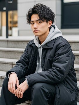 コトナ 越谷店 越谷/メンズ/ツイストスパイラルパーマ×センターパート