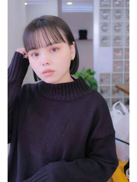 ソレイユ(Soleil) ぱっつんボブ/ワイドバング/切りっぱなし/表参道【松本匡介