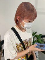  fit stand 千葉/ショートボブ/カット/パーマ/ダブルカラー/トリートメント/縮毛矯正&nbsp;イメチェン/ピンクベージュ/アンブレラカラー[千葉]