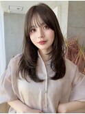 Say.ミディアムレイヤーハッシュカット顔周りカット韓国レイヤー