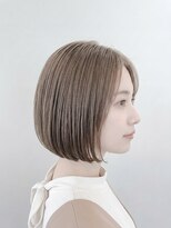 アース 天満橋店(HAIR & MAKE EARTH)&nbsp;小顔効果◎ハイライト白髪ぼかし,前下がりショートボブ