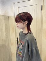 ヘアーリゾートガーデン 南林間店(Hair Resort Garden)&nbsp;ブリーチで作る/ハンサムウルフ/ピンクレッド×ウルフ