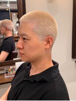 メゾンフォーメン 心斎橋店(Maison for men) バズカット テーパーフェード ブロンドカラー