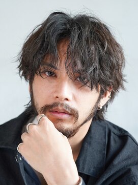 フィフス 大分(fifth) 大分シャドウパーマメンズカットラウンドマッシュセンターパート