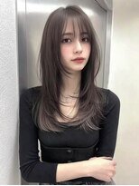 サロンドアイ(salon de i) 顔まわりロングレイヤー × ダークグレージュ