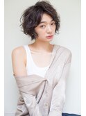 【Lond printemps水野】無造作くせ毛風毛先パーマショート