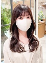 ルエ(rue)&nbsp;大人小顔フェザーバングマロンベージュ20代30代40代50代韓国ヘア