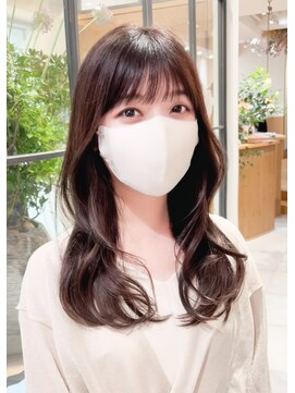 ルエ(rue) 大人小顔フェザーバングマロンベージュ20代30代40代50代韓国ヘア