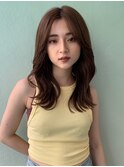 韓国顔周りレイヤーカットくびレイヤー×髪質改善ダークアッシュ