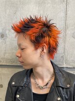 オーシャントーキョー シブヤジンナン(OCEAN TOKYO shibuya JINNAN) ビビットオレンジスパイキーショート