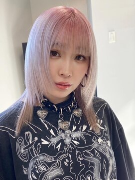 ベレーザシェルト(Beleza scelto) 4764ニュアンスカラーホワイトピンク韓国ヘアミルクティーピンク