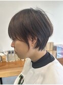 大人ラフウェーブ20代30代40代ボブブラウンスウィングショート