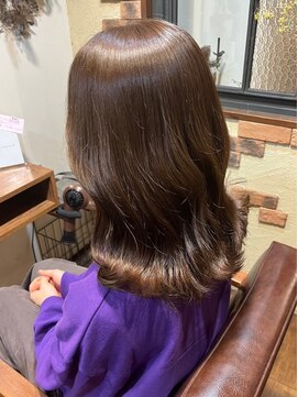 ティアトロアンドリミテバイティアトロ(teatro&limite by teatro) マロンブラウン　グレージュカラー　ミディアムヘア