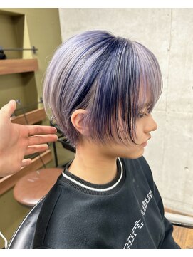 ガルボ ヘアー(garbo hair) ハイトーンデザインカラー10代20代