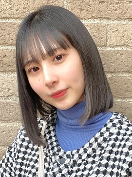 ラフ 新宿(Laff) 前下がりボブ 切りっぱなしボブ ショートボブ 縮毛矯正 髪質改善