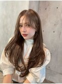 レイヤーカット/韓国/グレーベージュ/髪質改善/レイヤーロング