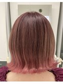 裾カラーピンク