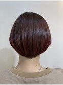 グラデーションカラー　ショート　レッド