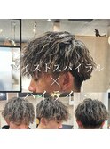 ツイストスパイラルパーマ×ハイライト
