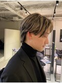 メンズカットブリーチデザインカラーコントラストハイライト
