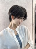 くびれショートボブ/グレージュ