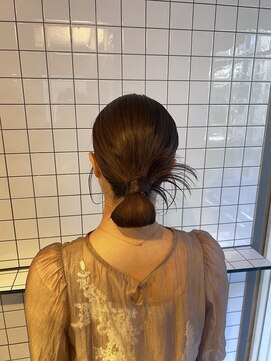 ヘアー アレス(hair ales) カチモリ　ヘアセット　ヘアアレンジ　韓国風　お呼ばれヘアー