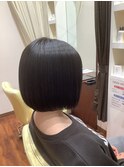 ツヤ髪透明感ショートボブ＊チョコレートブラウン＊大人可愛い
