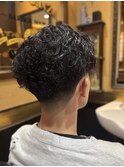 テーパーフェードスパイラルパーマ/大宮/バーバー/メンズカット