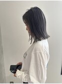 YOKE 切りっぱなしボブ結べるボブ外ハネボブアッシュグレージュ