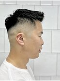 メンズカットスキンフェードアップバングビジネスベリーショート