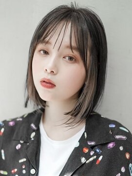 ギークス(GEEKS) 【GEEKS渋谷】イヤリングカラー/冬カラー/伸ばしかけボブ/透明感