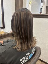 アミリー ひたち野うしく店(Amily)&nbsp;ハイライトバレイヤージュダブルカラーケアブリーチ20代30代