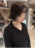 似合わせ　ステップカットボブパーマ×グレーブラック◎