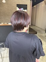 カンナカンナ 三佐店(cannaCANNA)&nbsp;レッドブラウン/ボルドーカラー/ショート/ハンサムショート/艶髪