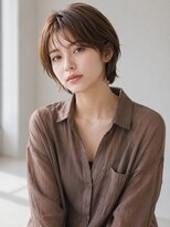 リリアーナ(LILIANA)&nbsp;池袋 大人ショート ヘーゼル ブラウンベージュ シースルーバング