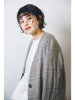 マウロア(MAULOA)&nbsp;【MAULOA】シースルーレイヤー ミニボブ モテ髪パーマ 黒髪