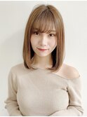 【Lond佐野】大人かわいい小顔重めミディアムアッシュブラウン
