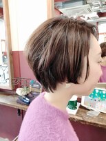 ルーファス 恵比寿 渋谷(Ruufus)&nbsp;40代50代ツヤグレージュショートボブ【Ruufus恵比寿渋谷】3151c