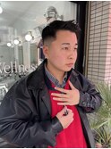 スキンフェードツイストスパイラルツーブロックマッシュ77
