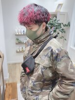 モリオフロムロンドン 松戸店(Morio from London)&nbsp;【松戸 岩口】ビビットピンク波巻マッシュショート