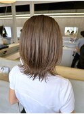 ブリーチなしのミルクティーベージュ/白髪ぼかしカラー