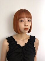 シェノン バイ アランスミシー 表参道(CHAINON by Alan smithee)&nbsp;切りっぱなしボブ　オレンジブラウン